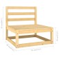 vidaXL Muebles de jardín 6 piezas con cojines de madera de pino maciza vidaXL Muebles de jardín 6 piezas con cojines de madera de pino maciza