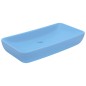 vidaXL Lavabo de lujo de cerámica rectangular azul claro mate 71x38 cm vidaXL Lavabo de lujo de cerámica rectangular azul claro mate 71x38 cm