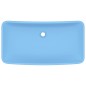 vidaXL Lavabo de lujo de cerámica rectangular azul claro mate 71x38 cm vidaXL Lavabo de lujo de cerámica rectangular azul claro mate 71x38 cm