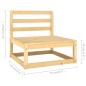 vidaXL Juego de muebles de jardín 12 pzas y cojines madera maciza pino vidaXL Juego de muebles de jardín 12 pzas y cojines madera maciza pino
