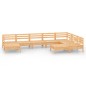 vidaXL Juego de muebles de jardín 9 piezas madera maciza de pino vidaXL Juego de muebles de jardín 9 piezas madera maciza de pino