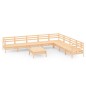 vidaXL Juego de muebles de jardín 9 piezas madera maciza de pino vidaXL Juego de muebles de jardín 9 piezas madera maciza de pino