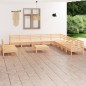 vidaXL Juego de muebles de jardín 12 piezas madera maciza de pino vidaXL Juego de muebles de jardín 12 piezas madera maciza de pino