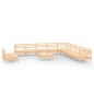 vidaXL Juego de muebles de jardín 12 piezas madera maciza de pino vidaXL Juego de muebles de jardín 12 piezas madera maciza de pino