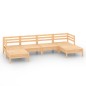 vidaXL Juego de muebles de jardín 6 piezas madera maciza de pino vidaXL Juego de muebles de jardín 6 piezas madera maciza de pino