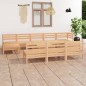 vidaXL Juego de muebles de jardín 11 piezas madera maciza de pino vidaXL Juego de muebles de jardín 11 piezas madera maciza de pino