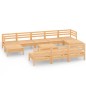 vidaXL Juego de muebles de jardín 11 piezas madera maciza de pino vidaXL Juego de muebles de jardín 11 piezas madera maciza de pino