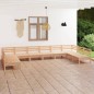 vidaXL Juego muebles de jardín 10 piezas madera maciza pino vidaXL Juego muebles de jardín 10 piezas madera maciza pino
