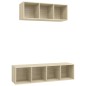 vidaXL Juego de muebles de salón 2 pzas madera ingeniería roble Sonoma