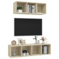 vidaXL Juego de muebles de salón 2 pzas madera ingeniería roble Sonoma