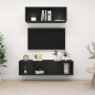 vidaXL Juego de muebles de salón 2 piezas madera de ingeniería negro vidaXL Juego de muebles de salón 2 piezas madera de ingeniería negro