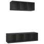 vidaXL Juego de muebles de salón 2 piezas madera de ingeniería negro vidaXL Juego de muebles de salón 2 piezas madera de ingeniería negro