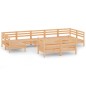 vidaXL Juego muebles de jardín 10 piezas madera maciza pino