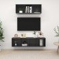 vidaXL Muebles de salón 2 piezas madera de ingeniería gris brillo