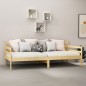 vidaXL Sofá cama con colchón madera de pino maciza 90x200 cm vidaXL Sofá cama con colchón madera de pino maciza 90x200 cm