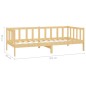 vidaXL Sofá cama con colchón madera de pino maciza 90x200 cm vidaXL Sofá cama con colchón madera de pino maciza 90x200 cm