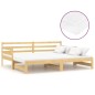 vidaXL Sofá cama extraíble madera maciza de pino 2x(90x200) cm