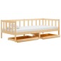 vidaXL Sofá cama con cajones madera de pino maciza 90x200 cm vidaXL Sofá cama con cajones madera de pino maciza 90x200 cm