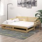 vidaXL Sofá cama extraíble madera maciza de pino 2x(90x200) cm vidaXL Sofá cama extraíble madera maciza de pino 2x(90x200) cm