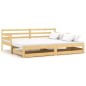 vidaXL Sofá cama extraíble madera maciza de pino 2x(90x200) cm vidaXL Sofá cama extraíble madera maciza de pino 2x(90x200) cm