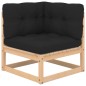 vidaXL Juego de muebles de jardín 6 pzas y cojines madera maciza pino vidaXL Juego de muebles de jardín 6 pzas y cojines madera maciza pino