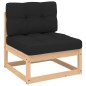 vidaXL Juego de muebles de jardín 6 pzas y cojines madera maciza pino vidaXL Juego de muebles de jardín 6 pzas y cojines madera maciza pino