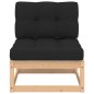 vidaXL Juego de muebles de jardín 6 pzas y cojines madera maciza pino vidaXL Juego de muebles de jardín 6 pzas y cojines madera maciza pino