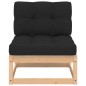 vidaXL Juego de muebles de jardín 5 pzas y cojines madera maciza pino vidaXL Juego de muebles de jardín 5 pzas y cojines madera maciza pino