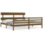 vidaXL Estructura cama y cabecero madera maciza marrón miel 200x200 cm vidaXL Estructura cama y cabecero madera maciza marrón miel 200x200 cm