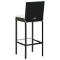 vidaXL Set de bar para jardín 5 pzas y cojines ratán sintético negro vidaXL Set de bar para jardín 5 pzas y cojines ratán sintético negro