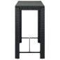 vidaXL Set de bar para jardín 7 piezas y cojines ratán sintético negro