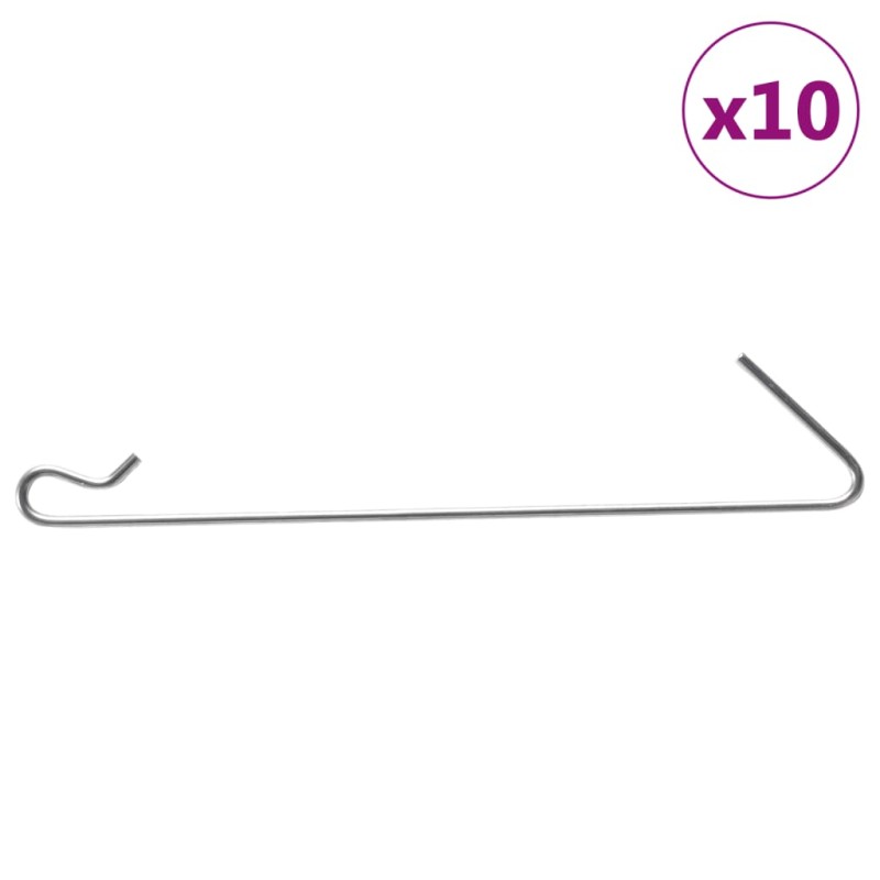 vidaXL Ganchos para gaviones 10 uds acero vidaXL Ganchos para gaviones 10 uds acero