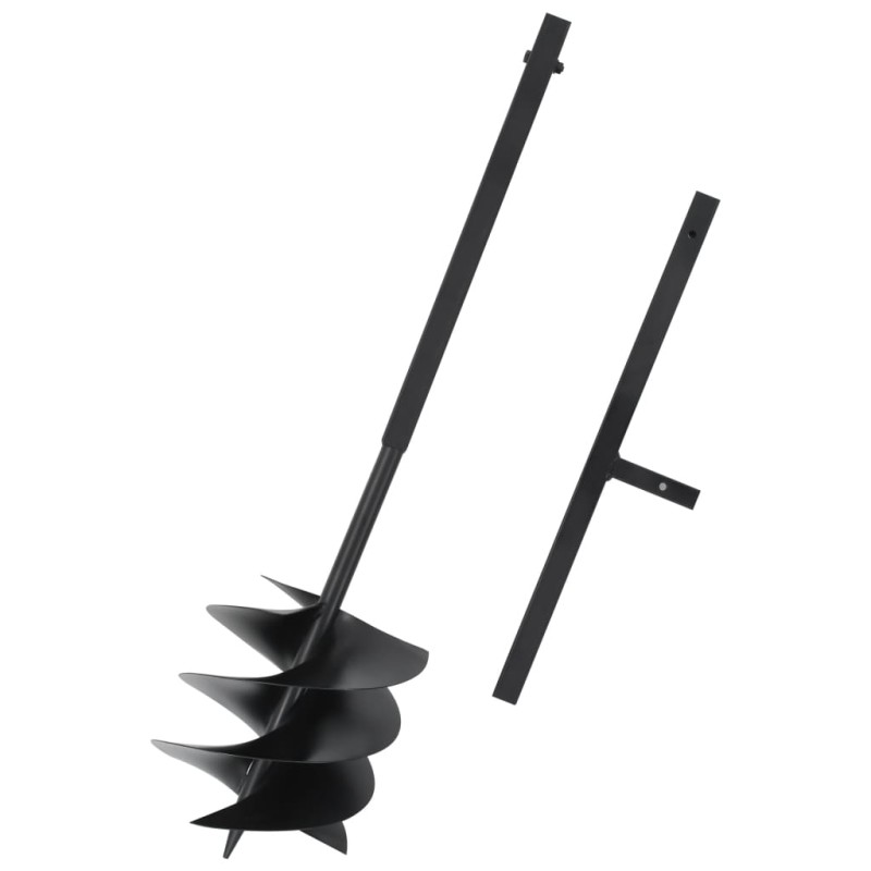 vidaXL Taladro de tierra con mango acero negro 250 mm vidaXL Taladro de tierra con mango acero negro 250 mm