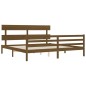vidaXL Estructura cama y cabecero madera maciza marrón miel 200x200 cm vidaXL Estructura cama y cabecero madera maciza marrón miel 200x200 cm