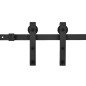 vidaXL Kit de herrajes para puertas correderas SKIEN acero negro 183cm vidaXL Kit de herrajes para puertas correderas SKIEN acero negro 183cm