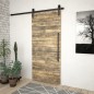 vidaXL Kit de herrajes para puertas correderas SKIEN acero negro 183cm vidaXL Kit de herrajes para puertas correderas SKIEN acero negro 183cm