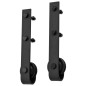 vidaXL Kit de herrajes para puertas correderas SKIEN acero negro 183cm vidaXL Kit de herrajes para puertas correderas SKIEN acero negro 183cm
