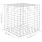 vidaXL Arriate de gaviones cúbico alambre de acero 60x60x60 cm vidaXL Arriate de gaviones cúbico alambre de acero 60x60x60 cm
