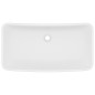 vidaXL Lavabo de lujo de cerámica rectangular blanco mate 71x38 cm vidaXL Lavabo de lujo de cerámica rectangular blanco mate 71x38 cm