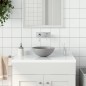 vidaXL Lavabo de cuarto de baño redondo cerámica gris claro vidaXL Lavabo de cuarto de baño redondo cerámica gris claro