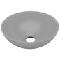 vidaXL Lavabo de cuarto de baño redondo cerámica gris claro vidaXL Lavabo de cuarto de baño redondo cerámica gris claro