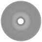 vidaXL Lavabo de cuarto de baño redondo cerámica gris claro vidaXL Lavabo de cuarto de baño redondo cerámica gris claro