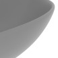 vidaXL Lavabo de cuarto de baño redondo cerámica gris claro vidaXL Lavabo de cuarto de baño redondo cerámica gris claro