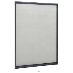 vidaXL Mosquitera enrollable para ventanas gris antracita 130x170 cm