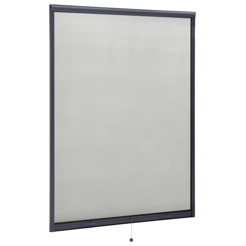 vidaXL Mosquitera enrollable para ventanas gris antracita 130x170 cm vidaXL Mosquitera enrollable para ventanas gris antracita 130x170 cm