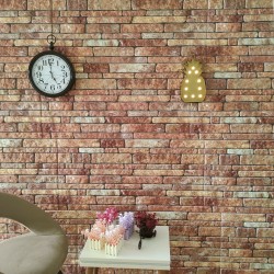 vidaXL Paneles de pared 3D diseño ladrillo marrón 10 pzas EPS