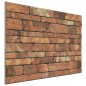 vidaXL Paneles de pared 3D diseño ladrillo marrón 10 pzas EPS vidaXL Paneles de pared 3D diseño ladrillo marrón 10 pzas EPS