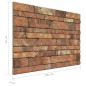 vidaXL Paneles de pared 3D diseño ladrillo marrón 10 pzas EPS vidaXL Paneles de pared 3D diseño ladrillo marrón 10 pzas EPS