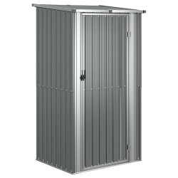 vidaXL Cobertizo de jardín acero galvanizado gris 118,5x97x209,5 cm