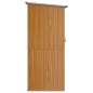 vidaXL Cobertizo de jardín acero galvanizado marrón 118,5x97x209,5 cm vidaXL Cobertizo de jardín acero galvanizado marrón 118,5x97x209,5 cm